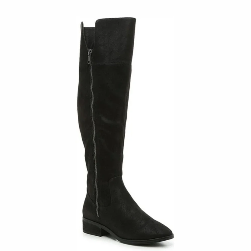 Mia‎ Women's Carsyn Faux Leather Zip Over The Knee Boots Black Size 8.5M